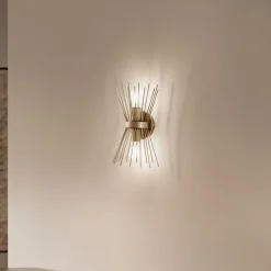 Væglampe Kirpi 3092 op/ned bredde 23cm guld
