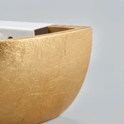 Væglampe Kolja med guldfoliefinish