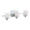 Væglampe Kolt IP44 med dobbelt glasskærm, tre lamper