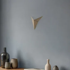 Væglampe Kus, guld, metal, højde 34 cm, G9