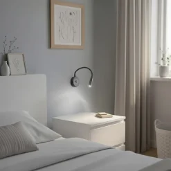 Væglampe Lagos USB, 27 cm, sort, læselampe, G9