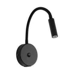 Væglampe Lagos USB, 27 cm, sort, læselampe, G9