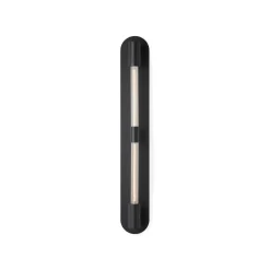 Væglampe Liberty Double, sort, 2 lyskilder, højde 83 cm