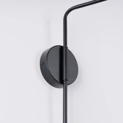 Væglampe LYS, sort, Ø 14 cm, metal, stik, E14