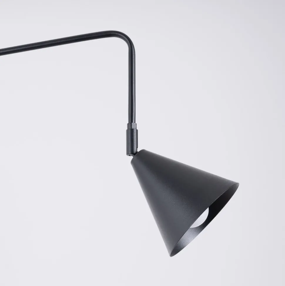 Væglampe LYS, sort, Ø 14 cm, metal, stik, E14
