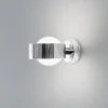 Væglampe Mado, stål kromfarvet, glas opal, 1 lyskilde