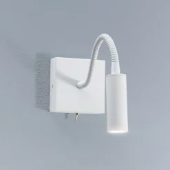 Væglampe Ojos, hvid, læselampe, justerbar, 33 cm, G9