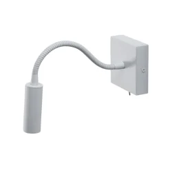 Væglampe Ojos, hvid, læselampe, justerbar, 33 cm, G9