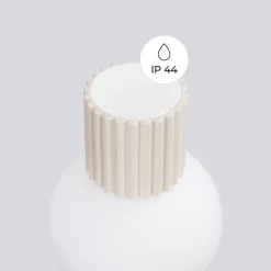 Væglampe ORBI, beige, glas/metal, Ø 12 cm, IP44, G9