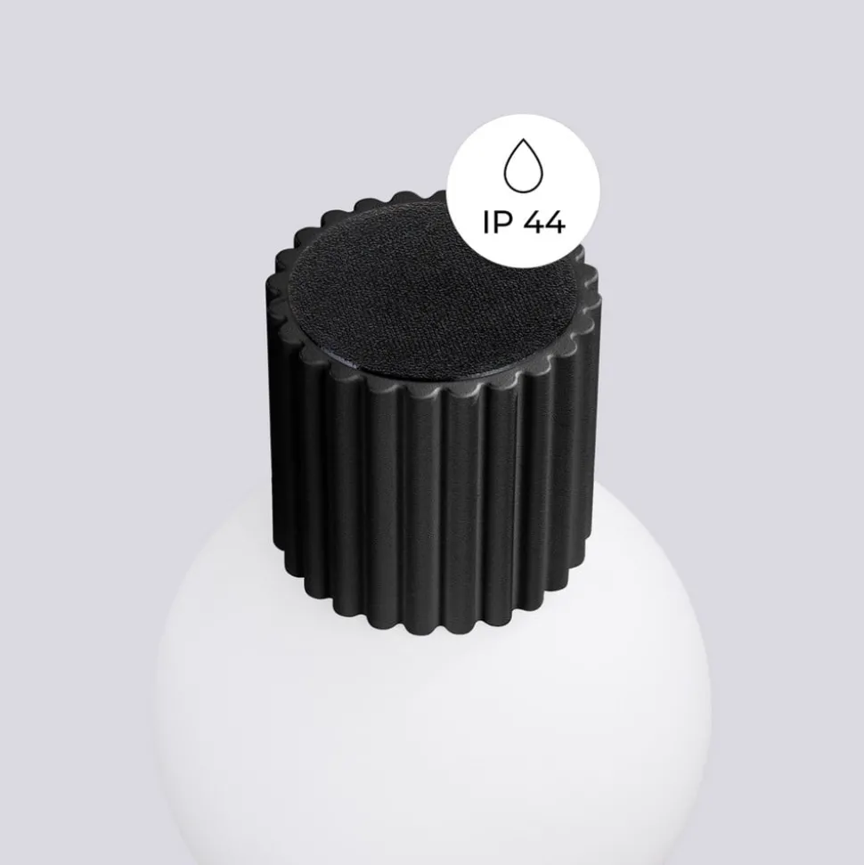Væglampe ORBI, sort, glas/metal, Ø 12 cm, IP44, G9