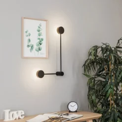 Væglampe Orbit II 20/40, sort, 2 lyskilder
