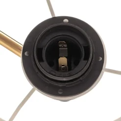 Væglampe Polo Plus tekstilskærm, messing/creme