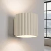 Væglampe RIBLA, beige, Ø 10 cm, metal, G9