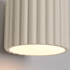 Væglampe RIBLA, beige, Ø 10 cm, metal, G9