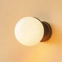 Væglampe Sfera 1 lyskilde glas/sort