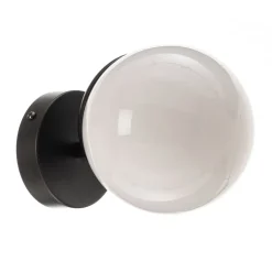 Væglampe Sfera 1 lyskilde glas/sort