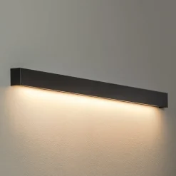 Væglampe Straight L, 122 cm, sort