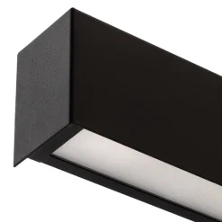 Væglampe Straight L, 122 cm, sort