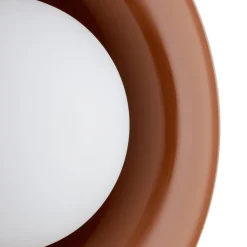 Væglampe Tina, terrakotta/opal, glas, Ø 19 cm