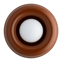 Væglampe Tina, terrakotta/opal, glas, Ø 19 cm