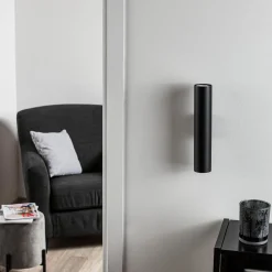 Væglampe Tube op/ned, sort