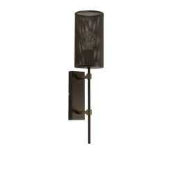 Væglampe Wall, titanfarvet, højde 48 cm, stål