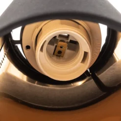 Væglampe Wire, sort/guld