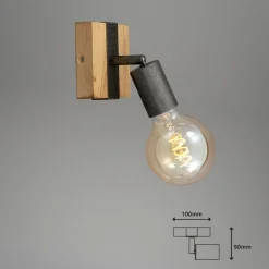 Væglampe Wood Basic, 1 lyskilde