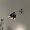 Væglampe Yildo 6901, sort/kobber, metal