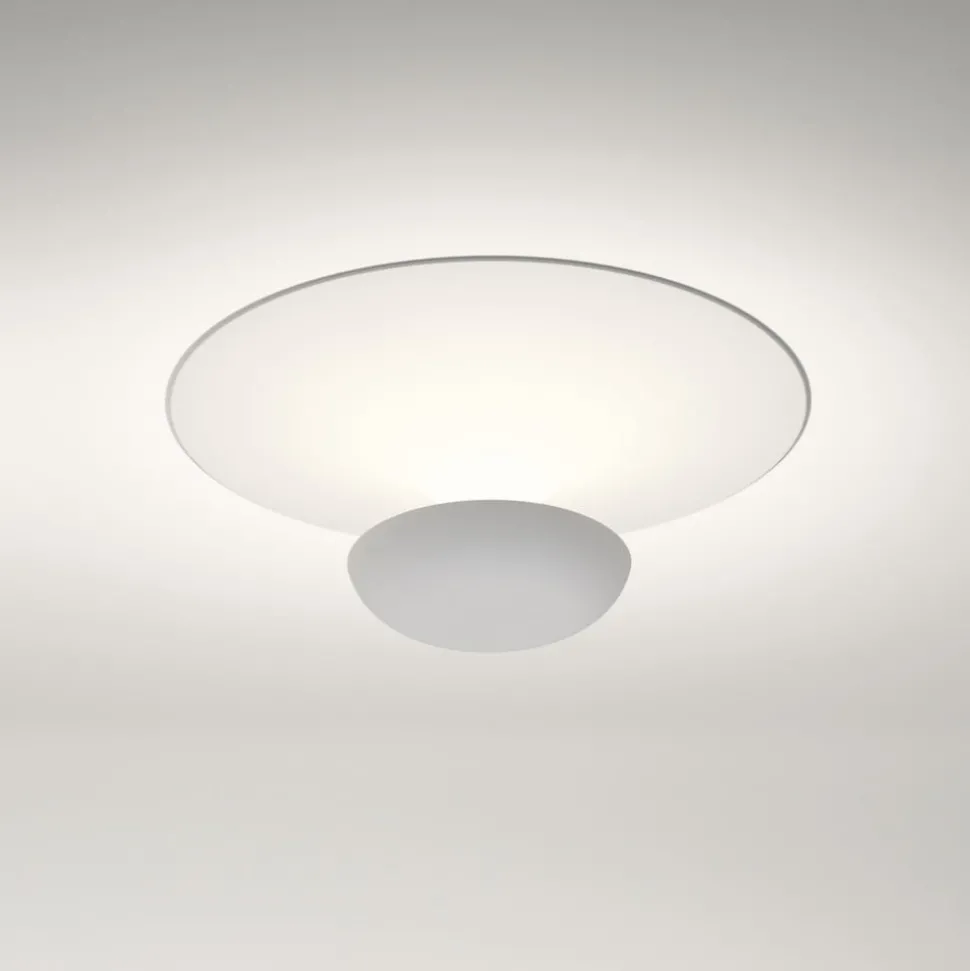Vibia LED-loftslampe Funnel, hvid, aluminium, Ø 35 cm, 2.700K
