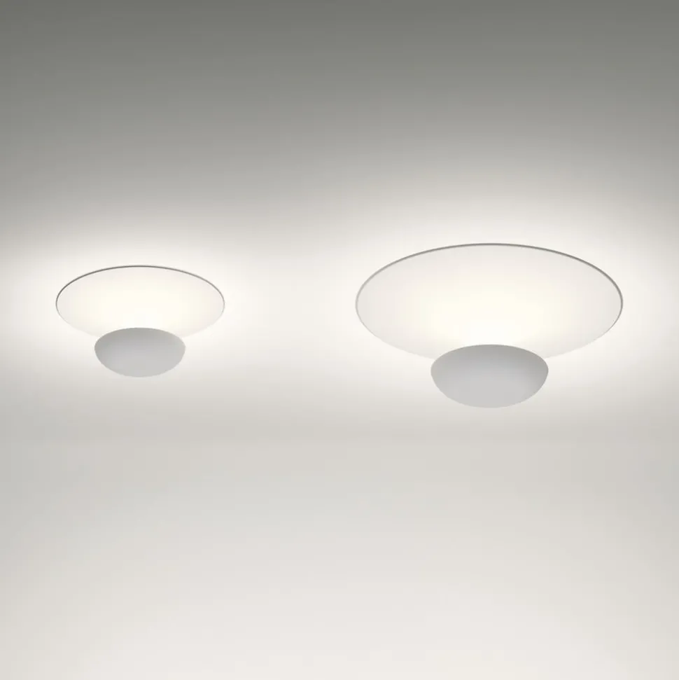 Vibia LED-loftslampe Funnel, hvid, aluminium, Ø 35 cm, 2.700K