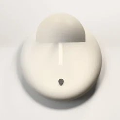 Vibia Pin 1675 LED-væglampe, 11 cm, cremefarvet