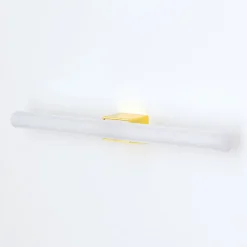 Visagist LED-spejllampe, holder i messing