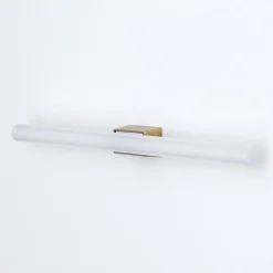 Visagist LED-spejllampe, holder i antik messing