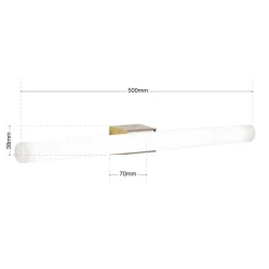 Visagist LED-spejllampe, holder i antik messing