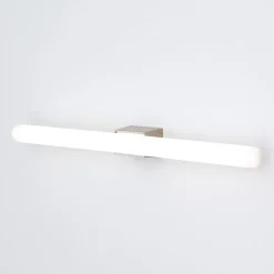 Visagist LED-spejllampe, holder i nikkel, mat