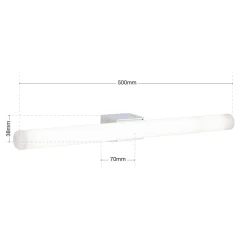 Visagist LED-spejllampe, holder i krom
