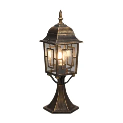 Volturno standerlampe, rustfarvet, højde 47 cm, aluminium