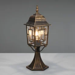 Volturno standerlampe, rustfarvet, højde 47 cm, aluminium