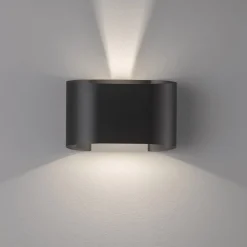 Wall LED-væglampe, 2 lyskilder, rund, sort