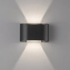 Wall LED-væglampe, 2 lyskilder, rund, sort