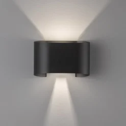 Wall LED-væglampe, 2 lyskilder, rund, sort