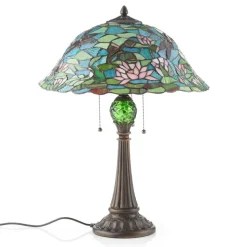 Waterlily fortryllende bordlampe i Tiffany-stil