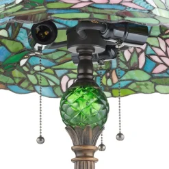 Waterlily fortryllende bordlampe i Tiffany-stil