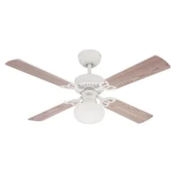 Westinghouse Vegas ventilator, lys, hvid/fyr