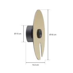 WEVER & DUCRÉ Mirro 1.0 væg 30 cm sort/guld