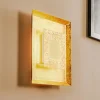 Window LED-væglampe, 32x32 cm, guld