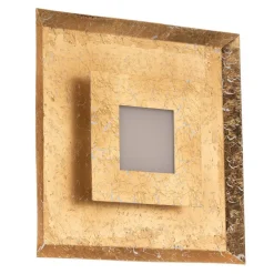 Window LED-væglampe, 32x32 cm, guld