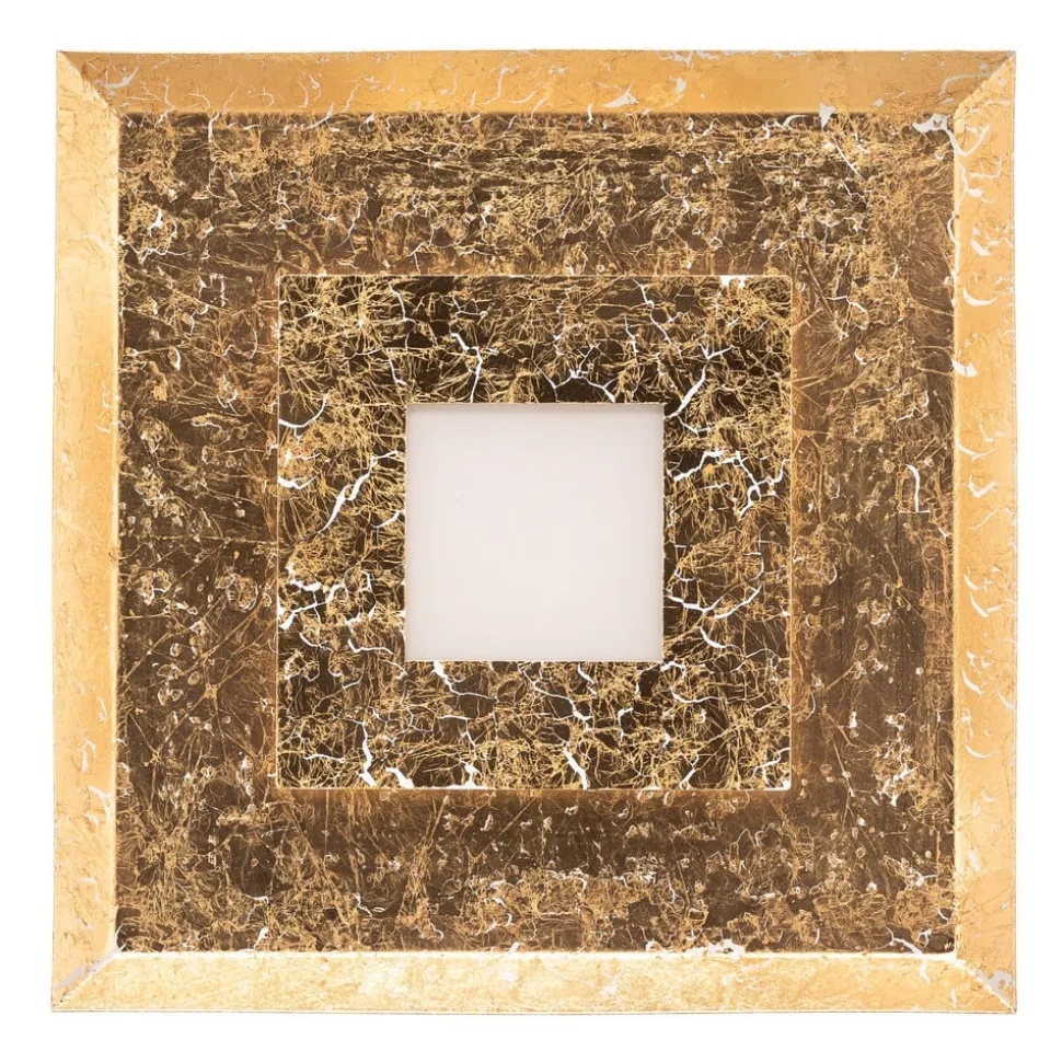 Window LED-væglampe, 32x32 cm, guld