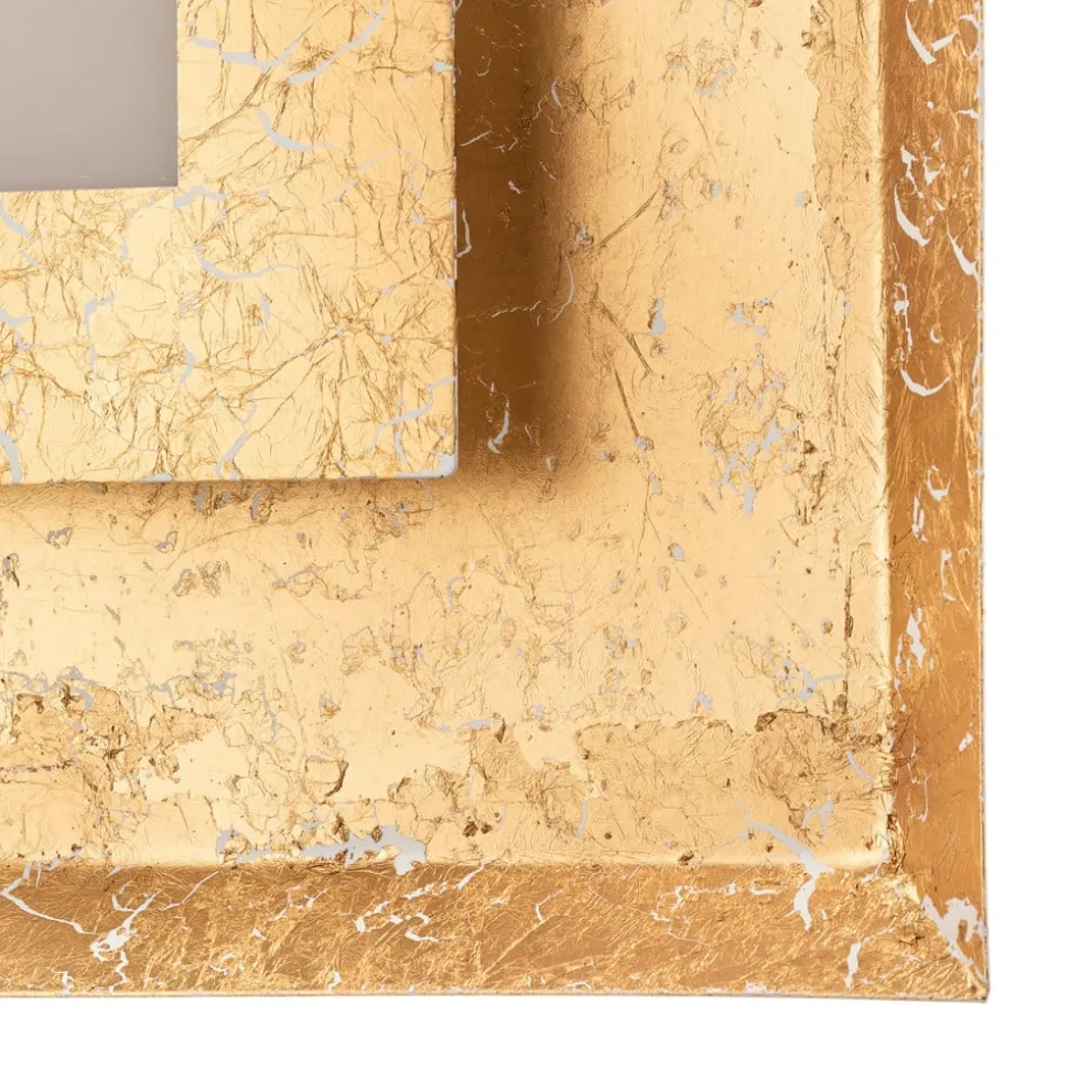 Window LED-væglampe, 32x32 cm, guld